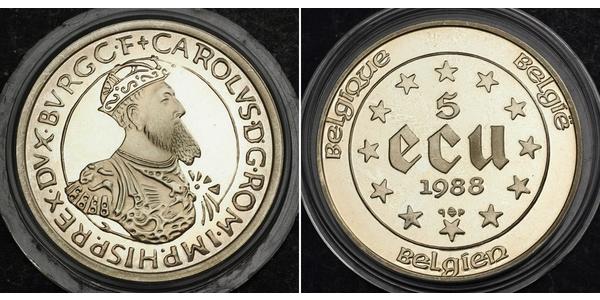 5 Ecu 比利时 銀 