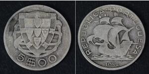 5 Escudo Portuguese Republic - Ditadura Nacional (1926 - 1933) Argento 