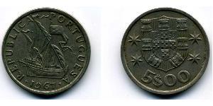5 Escudo Second Portuguese Republic (1933 - 1974) Copper/Nickel 