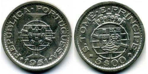 5 Escudo São Tomé and Príncipe (1469 - 1975) Kupfer/Nickel 