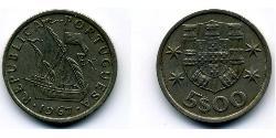 5 Escudo Estado Novo (Portogallo) (1933 - 1974) Rame/Nichel 