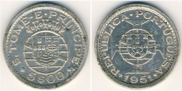 5 Escudo 圣多美和普林西比 銀 