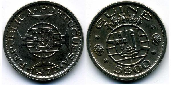 5 Escudo 葡屬幾內亞 (1474 - 1974) 銅/镍 