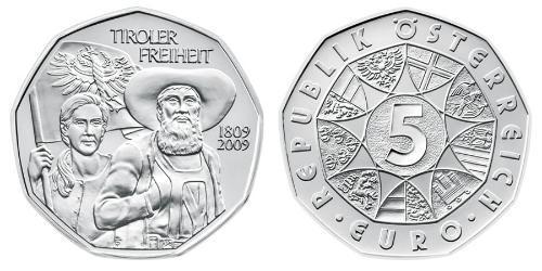 5 Euro Republic of Austria (1955 - ) Argent 