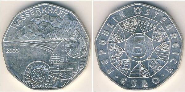 5 Euro Republic of Austria (1955 - ) Argent 