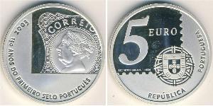 5 Euro Portogallo (1975 - ) Argento 