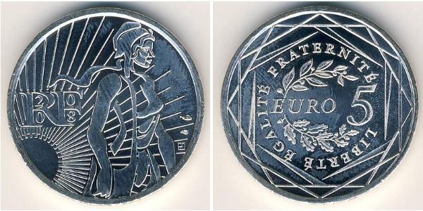 5 Euro Quinta Repubblica francese (1958 - ) Argento 