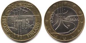 5 Euro 芬兰 Bimetal 