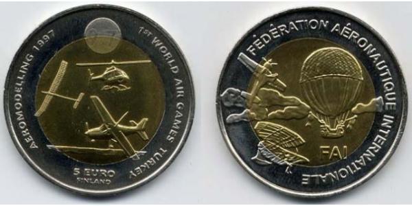 5 Euro 芬兰 Bimetal 
