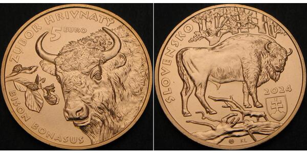 5 Euro Slovakia Brass 