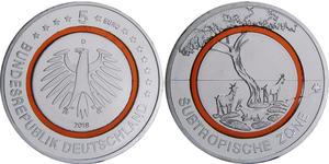 5 Euro Bundesrepublik Deutschland  (1990 - ) Kupfer 