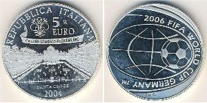 5 Euro Italia Plata 