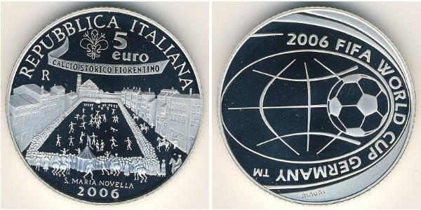 5 Euro Italia Plata 