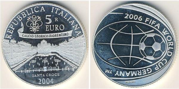 5 Euro Italia Plata 