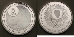 5 Euro Países Bajos Plata 
