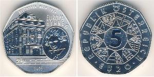 5 Euro Republic of Austria (1955 - ) Plata 