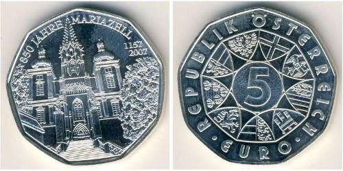 5 Euro Republic of Austria (1955 - ) Plata 