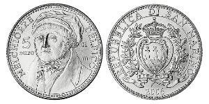 5 Euro San Marino Plata 