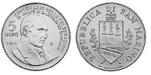 5 Euro San Marino Plata 