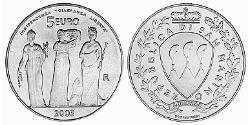 5 Euro San Marino 銀 