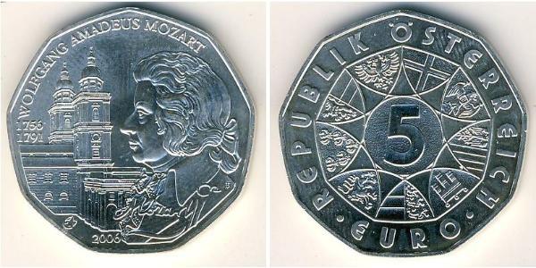 5 Euro 奥地利 銀 