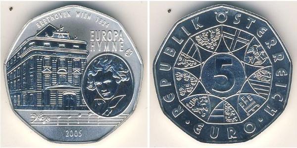 5 Euro 奥地利 銀 