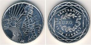 5 Euro 法蘭西第五共和國 銀 