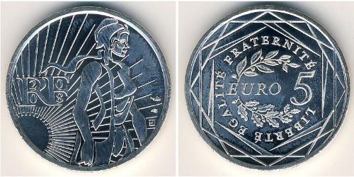 5 Euro 法蘭西第五共和國 銀 