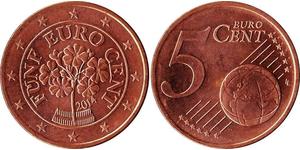 5 Eurocent Republic of Austria (1955 - ) Cuivre 