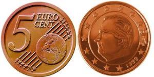 5 Eurocent Belgique Cuivre/Acier Albert II de Belgique