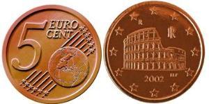 5 Eurocent Italie Cuivre/Acier 