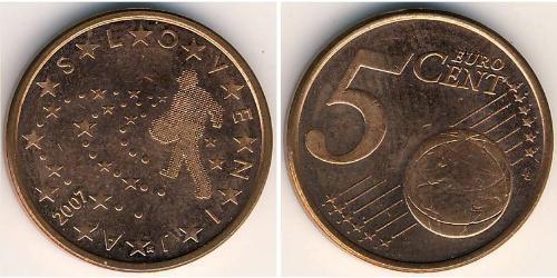 5 Eurocent Slovénie Cuivre/Acier 