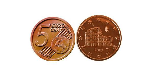 5 Eurocent Italien Kupfer/Stahl 