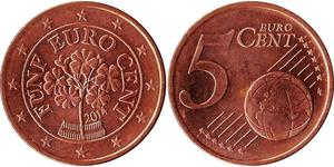5 Eurocent Republic of Austria (1955 - ) Rame 