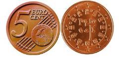 5 Eurocent Portogallo (1975 - ) Rame/Acciaio 