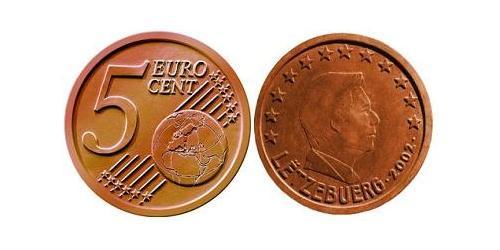 5 Eurocent 卢森堡 Steel/銅 