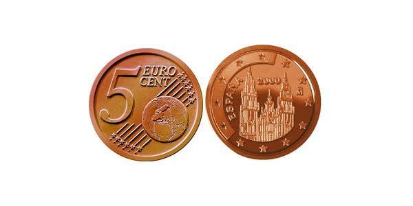 5 Eurocent 西班牙 Steel/銅 