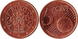 5 Eurocent 奥地利 銅 