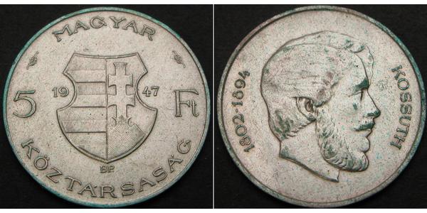 5 Forint Ungheria (1989 - ) Argento 