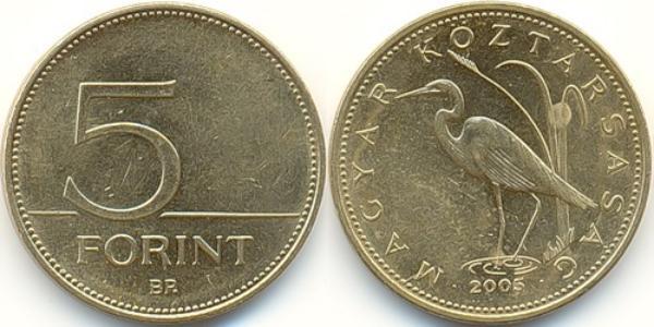 5 Forint Ungarn (1989 - ) Messing 