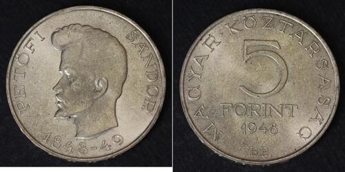 5 Forint Hungary Silver 