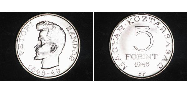 5 Forint Hungary Silver 