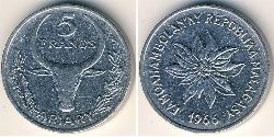 5 Franc Madagascar Acciaio 