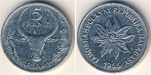 5 Franc Madagascar Acciaio 