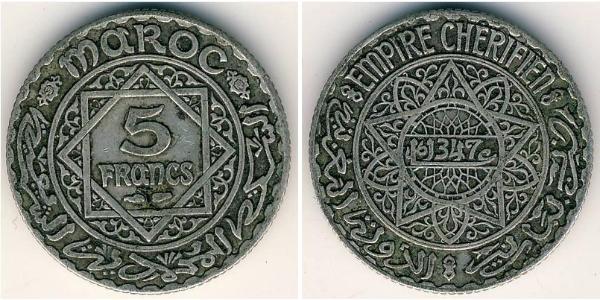 5 Franc Marocco Alluminio/Argento 