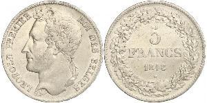 5 Franc Belgique Argent Léopold Ier de Belgique (1790-1865)