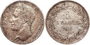 5 Franc Belgique Argent Léopold Ier de Belgique (1790-1865)