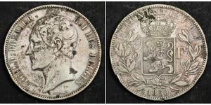 5 Franc Belgique Argent Léopold Ier de Belgique (1790-1865)