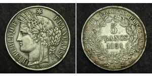 5 Franc Deuxième République (France) (1848-1852) Argent 