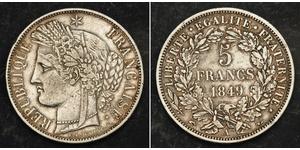 5 Franc Deuxième République (France) (1848-1852) Argent 